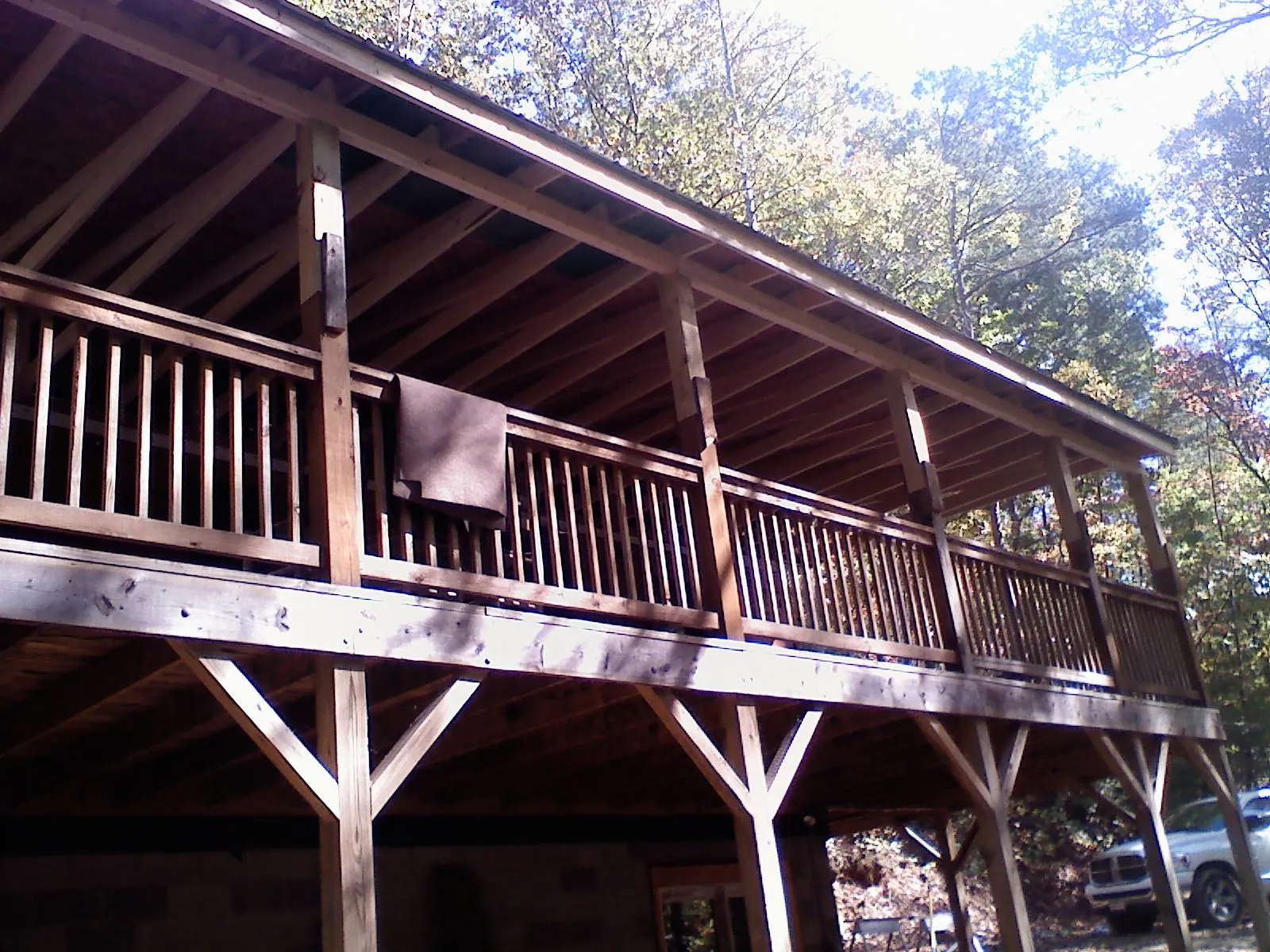 Timber framing under a new elevated porch and deck — Roof Leak Repair in Mount Wolf by Roofing Brothers